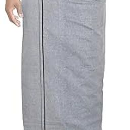 (Mini Border Men's Cotton Welcro Pocket Dhoti, Vesti/adjustable for all size (Single Dhoti)-42