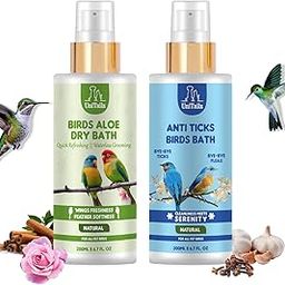 Unitailz Anti Ticks Birds Bath Shampoo -200ml + Birds Aloe Dry Bath Shampoo -200ml | Quick Clean & Refreshing, Fresh Fragrance | Waterless Bird Spray for Ticks, Fleas, Anti-Itching | All Bird Breed-image-19
