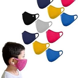 Kids Hosiery Cotton Mask, Reusable and Washable Face Masks - Pack of 10-13