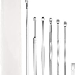 SAK 7 Pcs Ear Cleansing Tool Set, Innovative Spring Ear Wax Cleaner Tool Set,Ear Curette Ear Wax Remover Tool with a Cleaning Brush and Storage Box-image-89