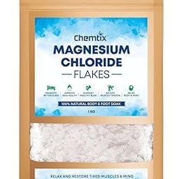 CHEMTIX Magnesium Chloride Flakes for Foot and Body Soaks | Promote Better Sleep & Relaxing Body & Mind | Relives Muscle Tension | Bath Salt - 1 Kg Pack-5