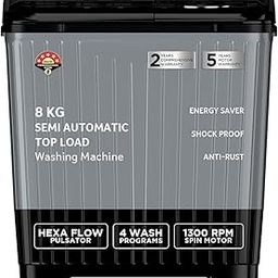 Acer 8.0 Kg 5 Star Semi-Automatic Top Loading Washing Machine(AR80SAMBGL124D, Black-Grey, 4 Wash Programs, Hexa Flow Pulsator, Advanced Lint Filter)-image-29