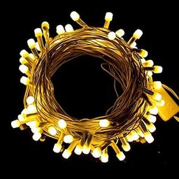 SEER led Light for Home Decoration 42 led 12 Meter Long Warm White String Light for Diwali christsmas anniversery Birthday Pack of 1-12
