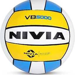 NIVIA VB 5000 Volleyball, Match Ball, 18 Panels, PU Leather Hand-Stitched with Dimpled Texture, Latex Bladder, As Per VFI Standard, Made for Tournaments, to Play on All Indoor & Outdoor Surfaces-image-61