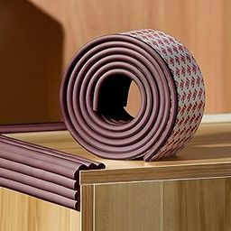 Ayidarom 2-Meter, Edge Protector, Baby Proofing Protector Strip for Kids, Corner for Sharp Edges, Desk, Table, Bed (W Shape, Brown)-28