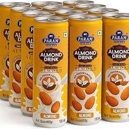 Param Premium Almond Flavored Milk – Smooth, Delicious | Packed with Essential Nutrients & Vitamins (Pack of 12)-image-83