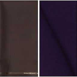 Men's Premium Paint (PV) & Semi Lenan Cotton Unstitched Fabric (Brown -1.20 meter & Blue-2.25 Meter)-image-54