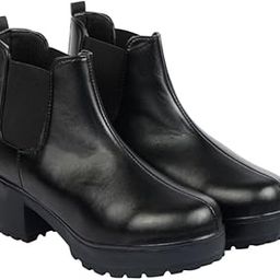 Womens Ankle Length Stylish Heeled Chelsea Boots Boots For Women-image-44