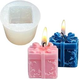 UKIYO international® - Square Gift Box Shape Silicone Moulds for Candle Making Mould Resin Art and Crafts Molds Chocolate Soap Mold Cake Decoration Small Size-image-77