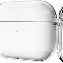 for Apple AirPods 4 ​​​​​​​Case Cover with Keychain, Soft Skin Silicone Case Cover, Full Protective Case Cover Compatible with Apple AirPods 4 Case 2024 (Transparent)-image-35