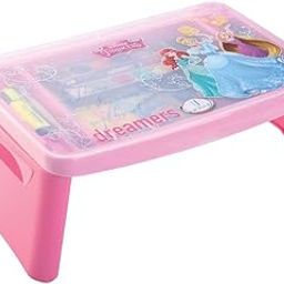 PAMPAM Study Table, Foldable Plastic Laptop Desk with Storage (Pink)-picture-22