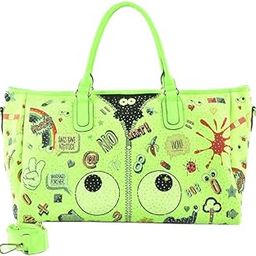 Graphic Tote Bag – Large Capacity Designer Handbag with Cartoon & Emoji Prints – Fun Statement Shoulder Bag with Adjustable Strap-image-4