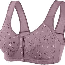Breastfeeding Bra No Padding, Front Snap Nursing Bra, Cotton Maternity Bra-image-59