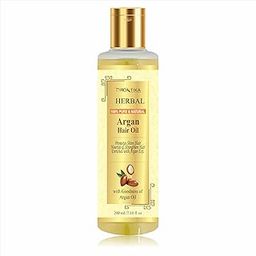 Herbal Moroccan Argan Hair Oil - Cold Pressed - No Mineral Oil & Silicones-For Shiny Nourished Hair - 200mL-image-67