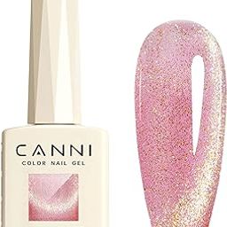 CANNI HEMA FREE Cat Eye Gel Nail Polish - Pink Planet Cat Eye Series Nail Gel Polish Soak Off LED Nail Art Starter Manicure Salon DIY at Home (CE-8013, 9ml)-image-86