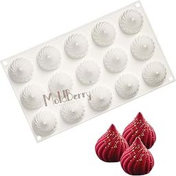 Moldberry Spiral Modak Mold |15 Cavity Silicone Modak Maker for Steamed & Sweet Modaks, Ladoo, Chocolates, Indian Festival Sweets | Non-Stick, Reusable, Food-Grade Mould-18