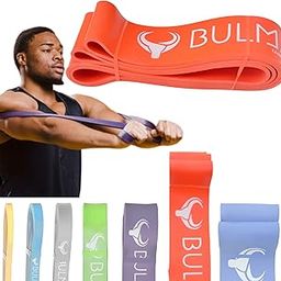 BULMARC's Resistance Band Pull Up Assist Bands with 65+ Exercises for Pull Ups, Workout, Chin Ups, Stretching, Weight Loss & Powerlifting, Anti Snap Natural Latex (Orange (Ultra Heavy) 43-75 KGS)-picture-3
