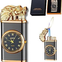 Drumstone (𝐒𝐩𝐞𝐜𝐢𝐚𝐥 𝟏𝟓 𝐘𝐞𝐚𝐫𝐬 Warranty) Innovative Torch Lighter with Electric Watch | Windproof Flame | Adjustable Butane Refill | Perfect for Camping, BBQ & Gifts-𝐌𝐮𝐥𝐭𝐢𝐜𝐨𝐥𝐨𝐫-image-91