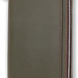 Leather Passport Holder for Men Women - Passport Cover for Travel | Travel Document Organizer Pouch | Water Resistant Passport Wallet | Passport and Boarding Pass Organizer (Green)-picture-1