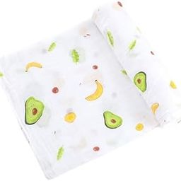HONOR YOUR HOME Super Soft Cotton 2-Layer Muslin Baby Blanket (Pack of 2) | Avocado & Whale Print | Breathable & Gentle on Baby Skin | Perfect for Newborns, Infants & Toddlers-image-44