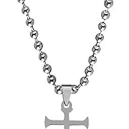 Religious Leviathan Cross Occult Satanic Jewelry Gothic Necklace Silver Stainless Steel Pendant Necklace Chain For Men And Women LC243-image-26