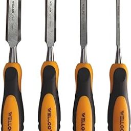 PI Tool 4 PCS Wood Chisel Set Woodworking Carpenter Carving 6/12/19/25mm-4