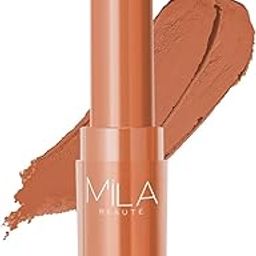 PREMIUM Beauté Creamy Comfort Matte Long-Lasting Lipstick for Women | Highly Pigmented & Hydrating Lipstick with Jojoba | Single Swipe Application | Suitable for Indian Skin Tones - CORAL NUDE-SH7711-image-72