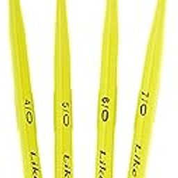 Like it Ultra Micro Spotter Set of 4 Kolinsky Synthetic Size 7/0 6/0 5/0 4/0 Spotter Detailer Micro Brushes-10