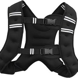 SAZ DEKOR Weighted Vest Iron Sand Fitness Weighted Jacket for Running Calisthenics Gym Black 12LB-image-24