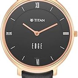 Edge Black Dial Black Leather Strap Analog Watch for Women-NS2655WL01/NT2655WL01-51