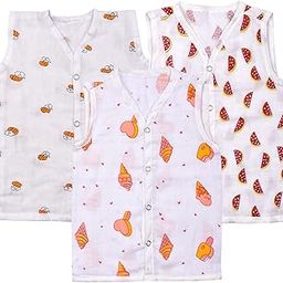 MOM'S HOME Baby Unisex Organic Cotton Muslin Jhabla-picture-32