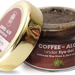 Kaaya Natural Coffee-Aloe under eye gel for Dark Circles for Women & Men with Vitamin E, Aloe-vera & Coffee | 15 g-image-31