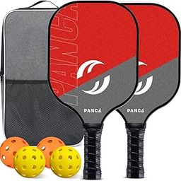 PANCA Pickleball Paddle Set – Fiberglass Surface with Cushion Comfort Grip | Includes 4 Pickleball Balls & Paddle Cover Bag | Lightweight & Durable Outdoor Game Kit for Kids & Adults-18