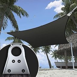ShadeMart 8' x 9' Black Super Ring Customized Size Order to Make Sun Shade Sail SMTAWR Canopy Awning Shades for Patio-260 GSM-Commercial Standard Heavy Duty-image-29