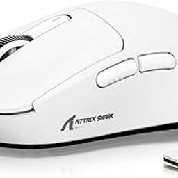 ATTACK SHARK X3 Wireless Gaming Mouse, 49g Ergonomic Computer Mouse, Triple Modes PAW3395 26K DPI Optical Sensor, 200h Battery Life, Programmable Buttons, Gaming Accessories for PC/Laptop/Mac (White)-image-3