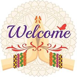 100Yellow ® Vinyl PVC Welcome Wall Sticker (18 x 20 Inches, Multicolour)-picture-31