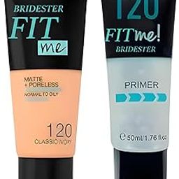 Bridester Fit Me Liquid Foundation With Professional Primer (Pack Of 2) Foundation (Matte, 40 Ml)-image-41