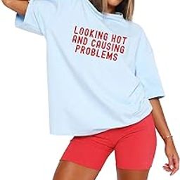 Looking Hot Oversized T-Shirt for Women | Men Vintage Streetwear Look | Relaxed Baggy Fit | Soft Cotton Tee-image-8