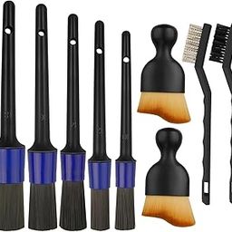 ESTAMINE Cleaning Brush Car, 9 Pieces Cleaning Brushes Car and Microfibre Cloths for Tyres and Car Window, Car Cleaning Set for Indoor and Outdoor Car Care-image-67