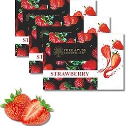 Pure Ayush Handmade Strawberry Soap – Fruity Freshness, Gentle Exfoliation & Glowing Skin Skin Brightening Care For Men And Women (Pack of 3)-image-81