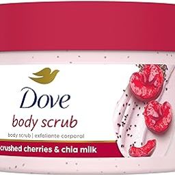 Dove Exfoliating Body Polish Crushed Cherries & Chia Milk Skin Care for Revitalized Skin Formulated with 1/4 Moisturizing Cream 10.5 oz-image-73
