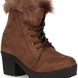 Suede Boots for Women (41 EU)(8 UK)(Brown)-picture-10
