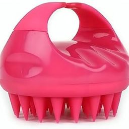 Hair Scalp Massager | scalp massager for hair growth with pink Waterproof Head scrubber shampoo brush Exfoliator Anti dandruff removal-image-5