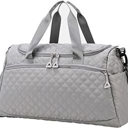 Mommy's Magic Duffle Bag Maternity Pre Post Pregnancy Gym Foldable Bag for Travel Bag for Women Multiple Pockets Spacious Compartment Duffle Bags for Women (Grey)-image-54