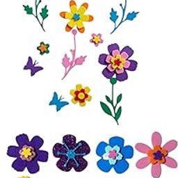 Foam Flowers 50 Pcs for Craft, Mixed Media, Scrapbook, Greeting Card : Spring Garden-picture-17