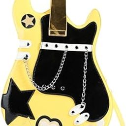 Guitar Shaped Backpack Fashion Trendy Guitar Purse For Dating Shopping Party Yellow | Womens Handbags & Bags-image-15