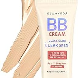 Glamveda BB Cream for Fair & Medium Skin Tone With SPF 50++++ | Lightweight, Non-Sticky & Waterproof | Covers Dark Spots & Evens Skin Tone | Natural, Dewy Finish | Hydrating & Durable (30 gm)-36