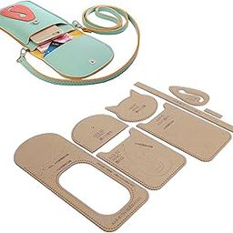 Ubersweet® Wallet Stencil, Faux Leather Templates Acrylic Easy to Use Accurate for Friends for Wallet for Bag Accessories for Family ||-image-41