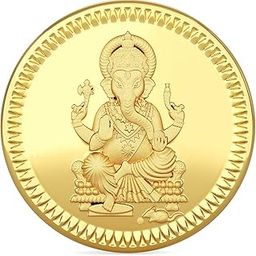 22k (916) 4 gm Yellow Gold Precious Coin with Lord Ganesh Design-71