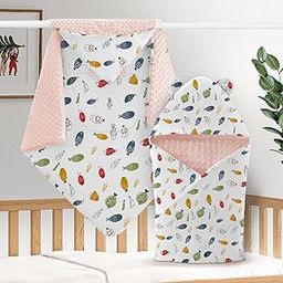 StarAndDaisy New Born Baby Essentials/Baby Swaddle Wrap & Blanket/Soft Cotton Baby Towel Size -70 X 90 CM/Swaddler for Newborn Baby Sleep-Pink-image-26